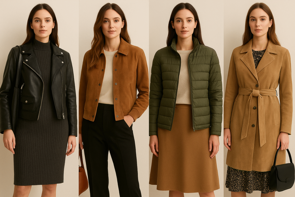 Gotowe stylizacje kurtek damskich na jesień 2025