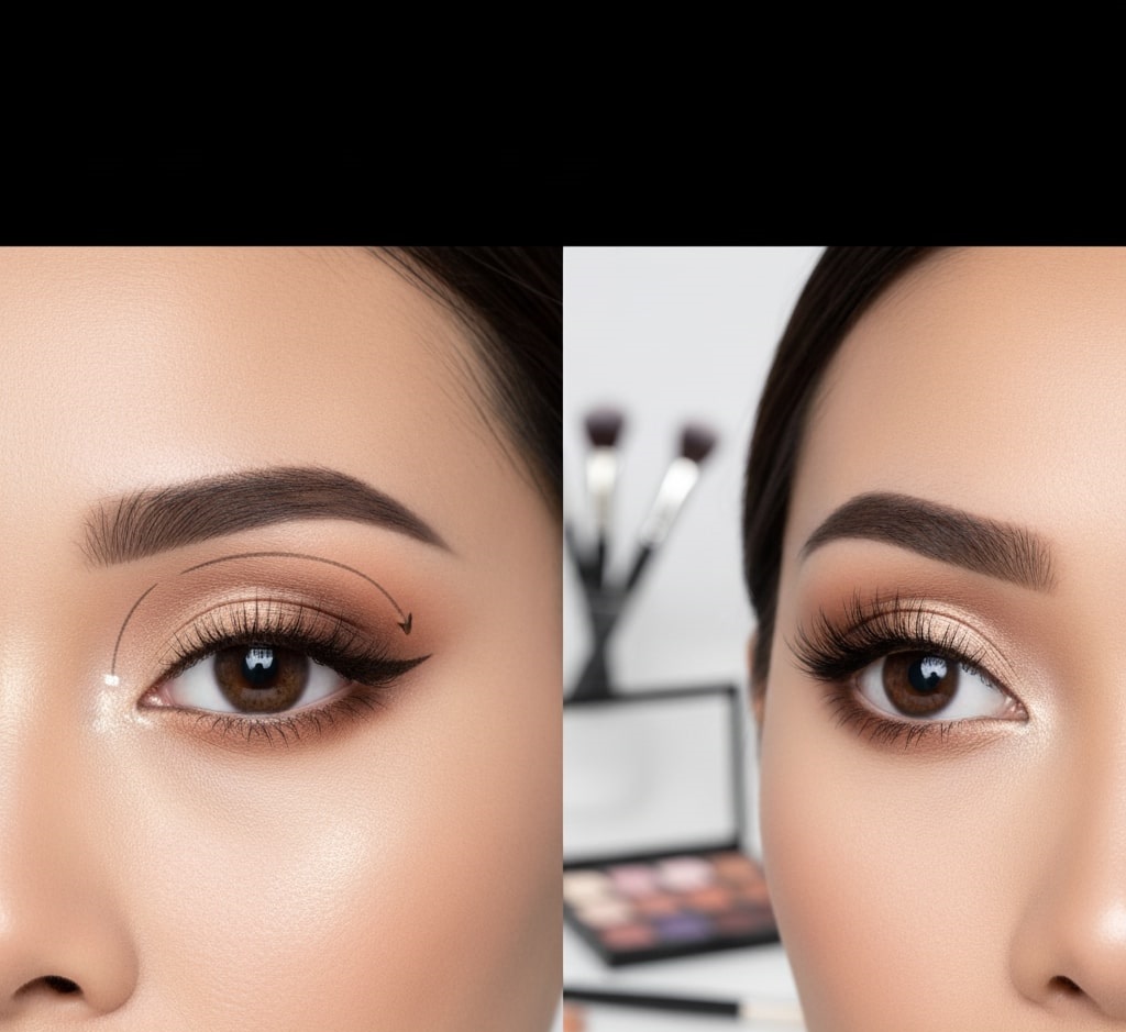 powiększanie oczu makijażem